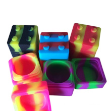 Customized 7ml Dab Oil Rigs Silicone Container Storage Boxes & Bins for Wax Container Use 100% Silicone Customized Logo Polygon